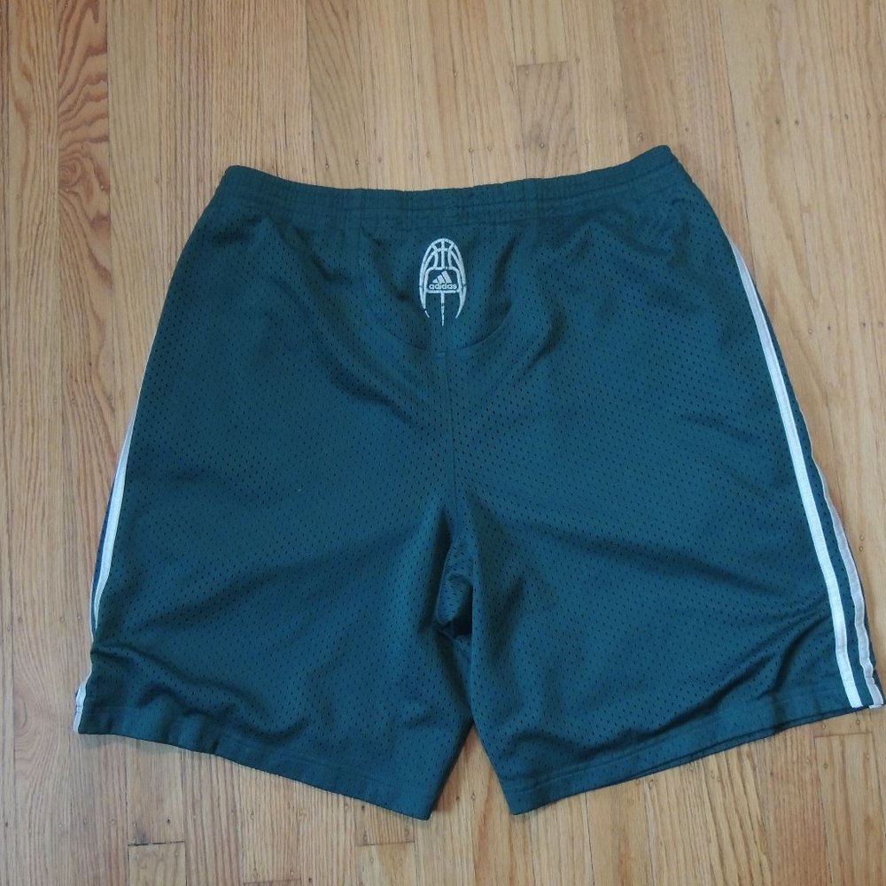 Adidas Basketball Early 00s Shorts Green White